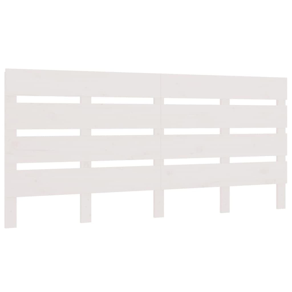 vidaXL Cabecero de Cama Cabezal Dormitorio Estructura Habitación Mobiliario Muebles Decoración Adorno Madera Maciza de Pino Blanco 140x3x80 cm
