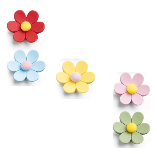 Image of K.K. VillA Beautiful 3D Flower Fridge Magnets for Home & Office | Strong Decorative Magnets for Refrigerator, Locker, Whiteboard & Kitchen Use | Multicolour Floral Design (Pack of 5, Large)