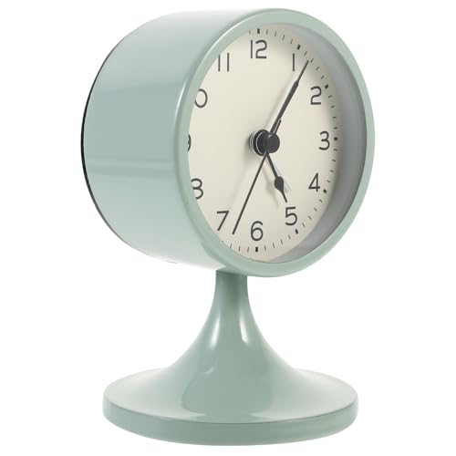 LOLIPPYY 北欧風静音丸型デスククロック 夜光付き正確表示 電池式寝室用 向けおしゃれ目覚まし時計 インテリア装飾