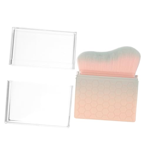 Healeved Portable Wavy Tanning Brush Soft Body Makeup Brush Cover Travel Powder for Bronzer Gentle Bristle Makeup Sponges Multi-function