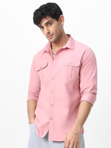 Image of Urbano Fashion Men's Cotton Full Sleeve Regular Fit Casual Solid Shirt