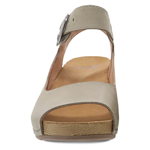 Image of Dansko Tiana Slip-On Platform Sandal for Women - Cushioned, Contoured Footbed for All-Day Comfort and Support - Hook & Loop Strap with Buckle Detail - Lightweight Rubber Outsole