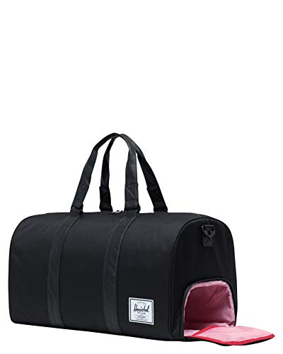 Herschel Novel Duffel Bag, Black/Black Synthetic Leather, Classic 42.5L