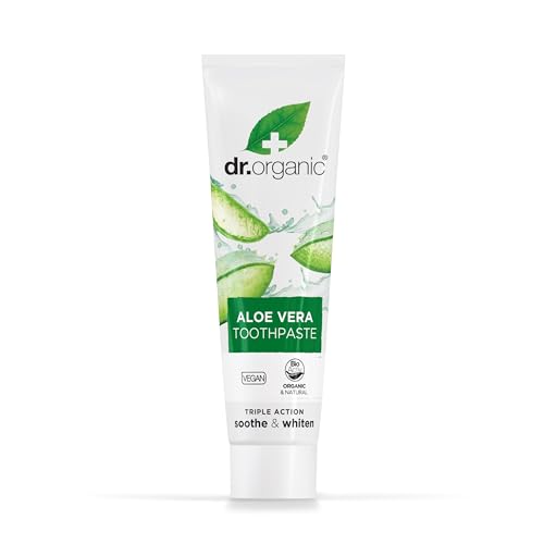 Dr Organic Aloe Vera Zahnpasta, Aufhellend, Natürlich, Vegan, Tierversuchsfrei, Paraben- & SLS-frei, Bio, 100ml – Ansicht 5