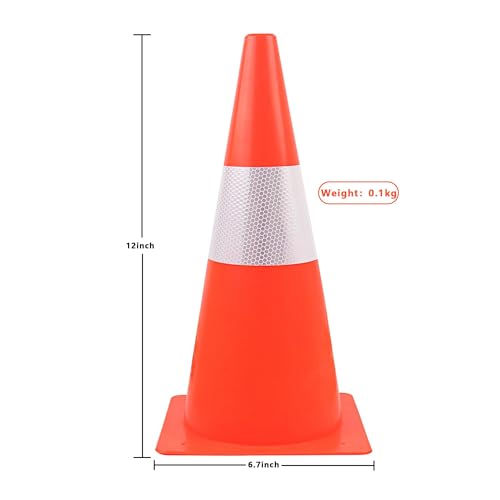 Warnkegel 30cm,4 Stück Verkehrshütchen Markierungshütchen,stapelbar Warnleitkegel Leitkegeln,Verkehrskegel,Straße Sicherheit Markierungshütchen für Outdoor Aktivitäten und Festliche Veranstaltungen