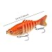 kowaku 5 Pieces Swimbaits Fishing Lures Freshwater Saltwater Swimming Lures Crankbaits for Bass Trout Walleye Perch Fishing Supplies