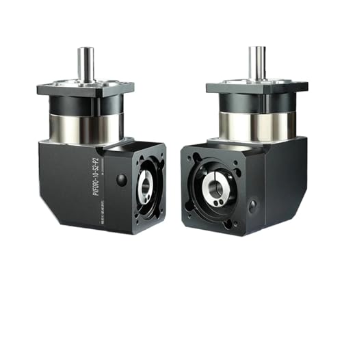 Planetary Reducer 90 Degree Right Angle Planetary Reducer Gear 10 ?Arcmin Ratio 3:1~100:1 for Nema23/Nema34 60/80/90/110/130mm Servo Motor Gearbox(PVF090-16mm Input,Ratio 70 to 1)