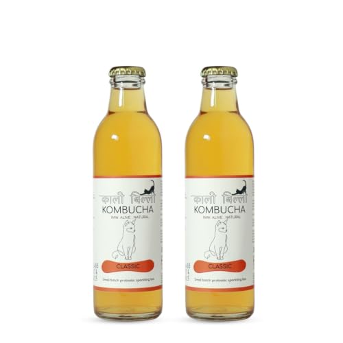 Image of KAALI BILLI Kombucha Classic, Pack of 2 | Fermented Tea, All Natural, Gut Healthy Drink | 2 x 250ml | Vegan, Preservative free, Low calorie, Low sugar