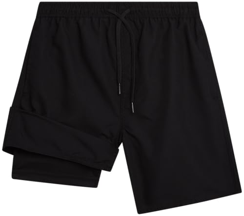 Quad Seven Boys Swim Trunks with Compression Liner Quick Dry Bathing Suit Swim Shorts (Sizes: 8-14)