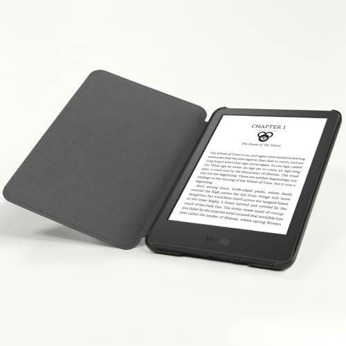 Image of CoBak Case for All New 6 Inch E-Reader 2024 and 2022 (11 Generation) | PU Leather Smart Cover, Auto Sleep and Wake, not Compatible with Kobo Clara, Dark Botanica