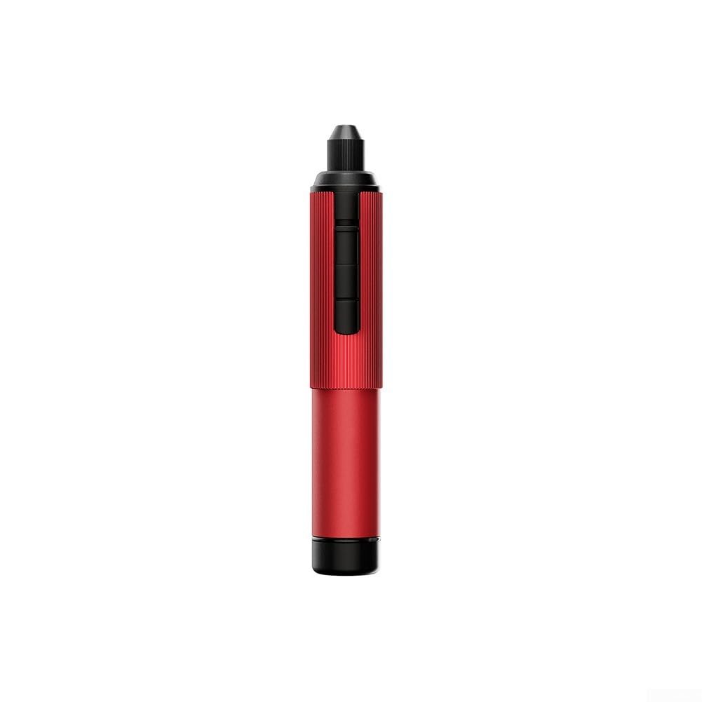 Trapano elettrico ricaricabile a mano con mandrino magnetico a cambio rapido, punte in carburo da 0,3-3,0 mm per foratura e rettifica di precisione, corpo in lega di alluminio leggero, (rosso)