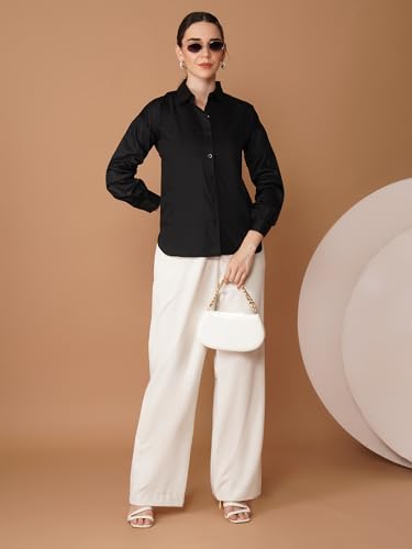 Image of OOMPH! Full Sleeve Stylish Western Drop Shoulder Shirts for Women Regular fit Shirts for Woman