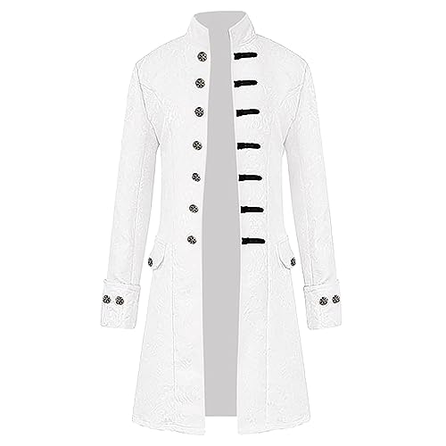 Veste Gothique Homme, Victorienne Renaissance Manteau Vintage Veste Gothique Steampunk Pour Homme Costume Halloween Adulte Redingote Longue Steampunk...