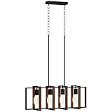 CHARME RUSTIQUE : Un cadre élégant en acier et bois qui diffuse une lumière chaleureuse, parfait pour les îlots de cuisine, salles à manger ou salons. Cette lumière suspendue crée un centre d'intérêt cosy pour les dîners et les moments conviviaux, enrichissant votre maison d'un style rustique distinct.