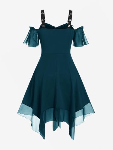 ROSE GAL Womens Plus Size Dresses Sleeveless Wrap Gothic Cocktail Rockabilly Weeding Party Dress2