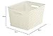 Curver My Style Rattan Effect Kitchen, Living room, Bathroom, Bedroom, Utility Large Rectangular Storage Baskets 18L - White