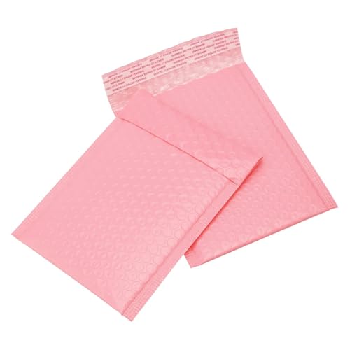CHUIFAI 50 Stück 18 x 23 cm Poly Luftpolster Versandtaschen A5 Rosa, Din A5 Luftpolster Umschläge Gepolstert, Selbstklebend Versandtaschen Luftpolster Verpackung