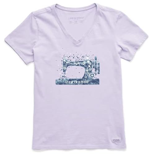 Camiseta feminina Keep it Simple Wine and Flips de manga curta Crusher Vee, Roxo lilás, PP
