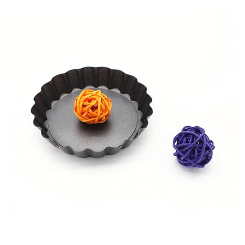 KICHOUSE 2pezzi Teglia Rotonda in Acciaio Al Carbonio Teglie Antiaderenti Portatili Per Mini Crostate Pane Torta Stampo in Miniatura Tappetino Da Forno