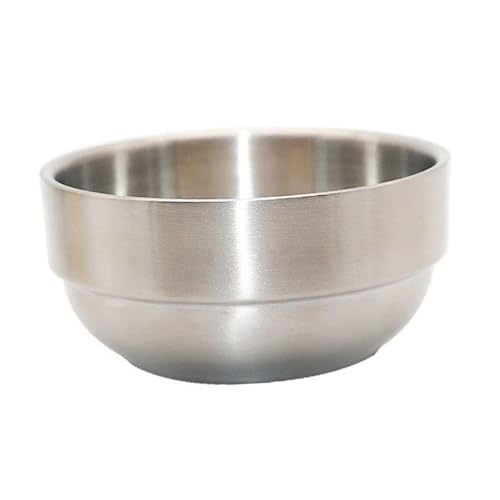 DECORNIJIA Ciotola da Barba in Inossidabile per Sapone da Rasatura Ciotola Schiumogena per Pulizia Viso Adatta Pelli Sensibili e Tutti i Tipi di Barba Design Liscio e Facile da Pulire Regalo