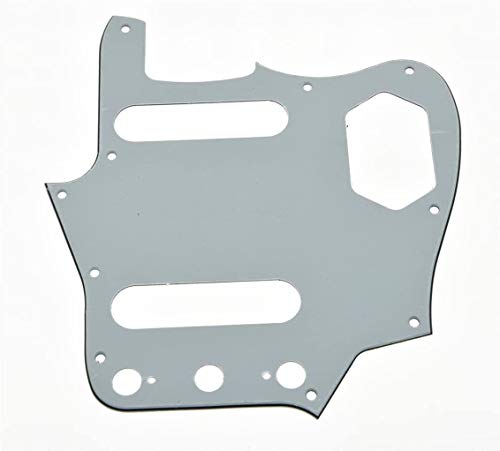 Dopro Vintage JAG Guitar Pickguard JAG Scratch Plate Fits American Jaguar White 3 Ply