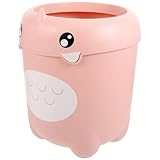 BESPORTBLE Cubo Basura Plástico sin Tapa Diseño Dinosaurio para Habitación Infantil Almacenamiento Reciclaje Práctico Rosa
