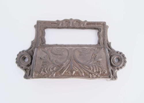 Manija de concha de hierro fundido en estilo antiguo para muebles antiguos, mango de etiqueta, marco de etiquetas Cover