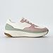 CUSHIONAIRE Women's Score lace up Sneaker +Comfort Foam, Wide Widths Available, White/Pink 8.5