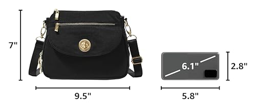 Image of Baggallini Calais Crossbody Bags for Women 10x7 Lightweight Water-Resistant Travel Purse, RFID & Interior Organization