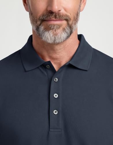 M MAELREG Long Sleeve Golf Shirt Men Performance Athletic Casual Golf Polo - 4