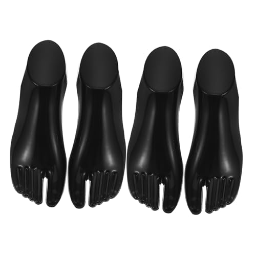 VILLFUL Shoe Shape Holder 2 Pairs Plastic Foot Mannequins Sock Display Stand Lifelike Lightweight