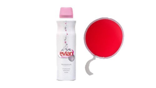Preisvergleich Produktbild evian ® 50 ml Brumisateur eau minerale naturelle facial spray + Windfächer Sommeraktion 2014