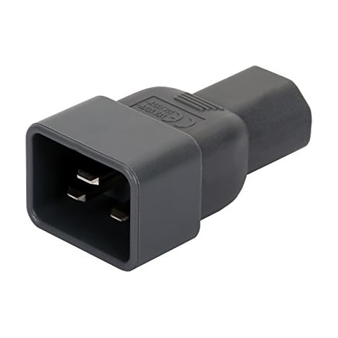 Vellcon [5Pack] Gray Color IEC 320 C13 to C20 AC Adapter, IEC 15A to 10A,16A to 10A AC Converter,C20 16A to C13 10A Power Connector, Gray Color Cover