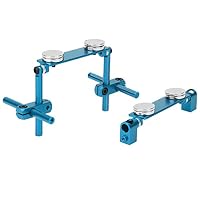 Tbest Kit di Montaggio per carrozzeria RC, Kit di Montaggio Invisibile con Calotta Invisibile Magnetico in Alluminio per Auto da Corsa RC HSP 1/10(Cielo Blu