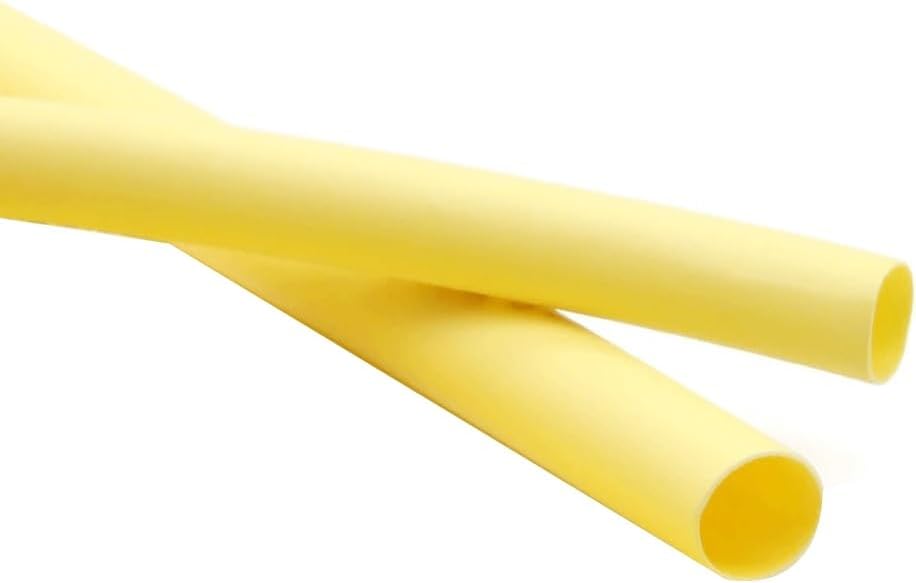 2:1 Heat Shrink Heatshrink Tubing Yellow, for Wire Repair DIY Cable Protecctor Tubing Sleeving Wrap Accessories (Color : 18mm, Size : 25 Meters)