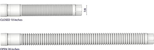 Siphon en P extensible EasyDrain tuyau flexible en polypropylène 2,2cm