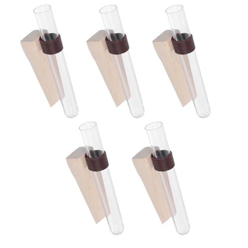 DOITOOL 5 pièces Vase Mural de Propagation Hydroponique Plastique Tubes à Essai Suspendus pour Plantes Décoration Murale Chic pour Maison et Mariage