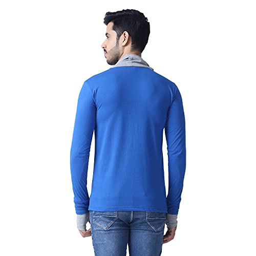 Image of Black Collection Men's Attached Muffler Full Sleeve T-Shirt(SKU: BCN0023)