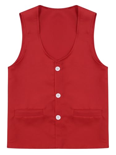 Kids Boys Girls Volunteer Vest Sleeveless Button Down Waistcoat School Activities Uniform Jacket Safety Vest3