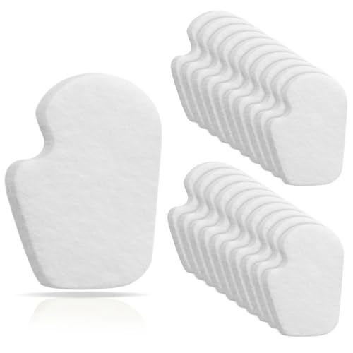 Image of Cutecrop 20 Pcs Sesamoiditis Pads, 1 /4 inch Thick Dancers Pads for Ball of Feet Pain Thick Adhesive Skived Felt Callus Sesamoiditis Relief Forefoot Cushion Pad Ball of Feet Pain(White,Left)