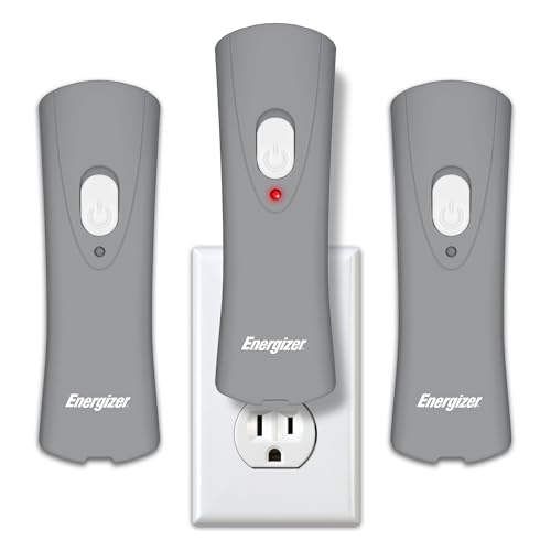 Energizer Auto-On LED Flashlights Rechargeable (3-Pack) for Home Power Failure, Plug in LED Flashlight for Power Outage, Night Light, Hurricane Preparedness