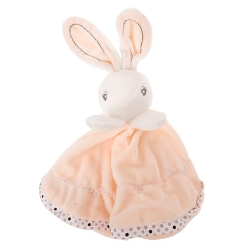 GREENADSCAPE Toalla De Apoyo para Bebé De Coral Fleece Juguete De Peluche Conejo para Recién Nacidos Toalla De Arrullo Suave para Dentición y Consuelo Accesorio Ideal para Bebé y