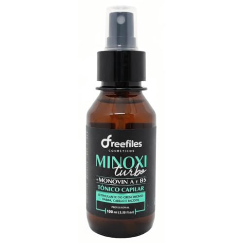 Freefiles Minoxi Turbo 100ml Tônico Capilar Tratamento Antiqueda Homens e Mulheres Crescimento Cabelo Barba e Bigode