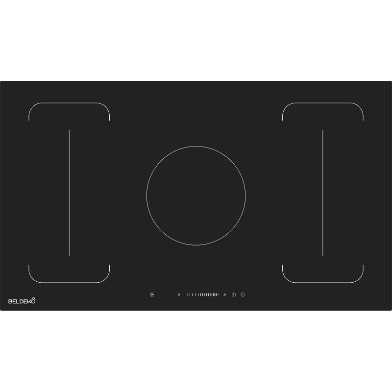 Plaque à Induction 5 Foyers 10 300W - Grand Foyer Central XXL - Zones Flex - Booster & Minuteur