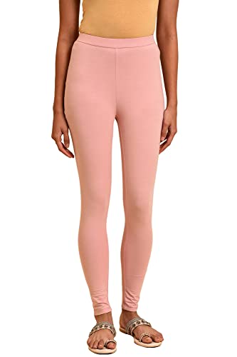 Image of W for Woman Women's Regular Fit High Rise Coral Cotton Jersey Tights