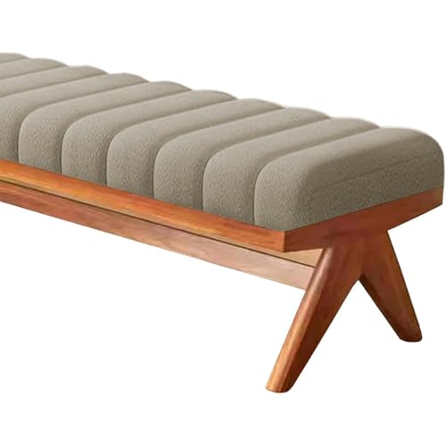 Genérico Cojin para Banco Zapatero, CojíN para Banco Interior/Exterior, CojíN De Muebles Rectangular con Cremallera, Desenfundable Lavable, para Terraza BalcóN Palet Comedor,Light Gray,40x75cm
