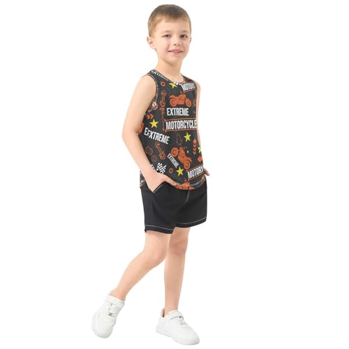 J JOYSAY Motorcycle Star Extreme Boys Tank Top Sleeveless Muscle Shirts Quick Dry Workout Active Sport Kids T-Shirts 3-15T4