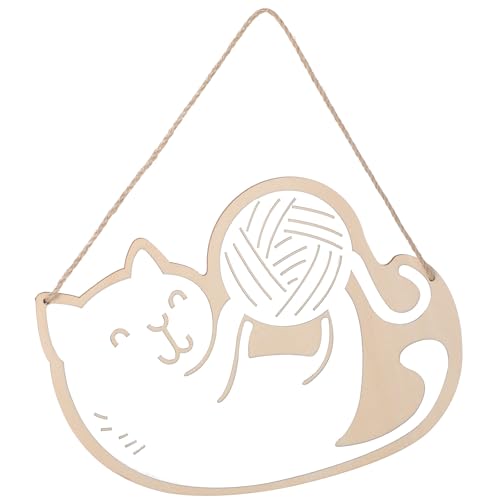 NUOBESTY Miroir Mural en Bois de Chat Déco Créative, Petit Format, Matériau Bois Naturel, Décoratif et Résistant, Chambre Fille ou Salle de Bain, Miroir...