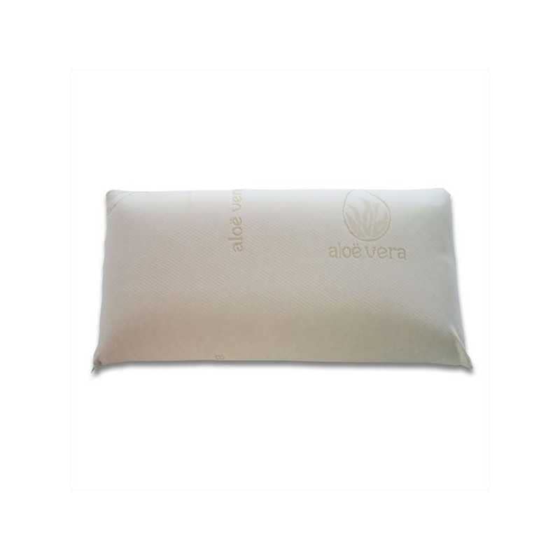 Kimbatex Textil Hogar Tienda Kimbatex Textil Hogar Tienda Almohada Viscoelástica Aloe Vera Transpirable, Fresca y Libre de humedades con Tratamiento Sanitized Antiácaros, Antialérgico y Antibacterias. (Viaje 45 cm)