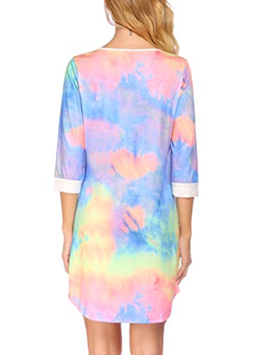 Ekouaer Sleepwear For Women Night Shirts Crew Neck Nightgowns Soft Sleeping Shirt Comfy Nightwear #TOP3